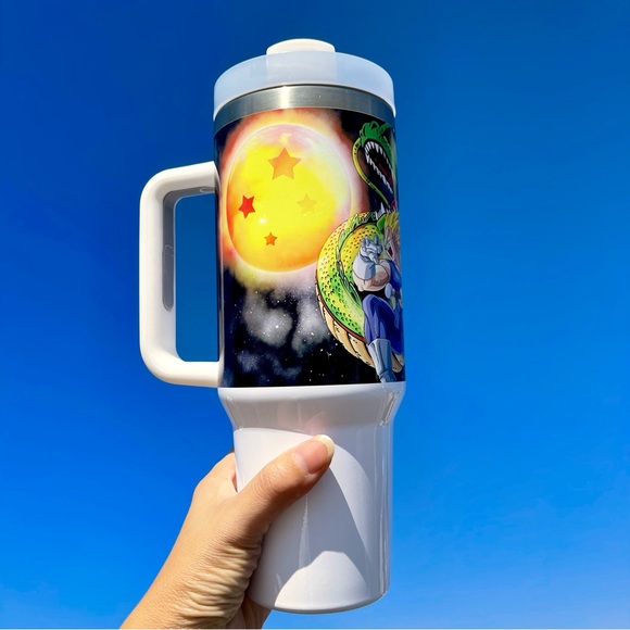 Dragon Ball Z 40 oz Tumbler with hand carry handle and Straw for COLD and HOT - Picture 4 of 4